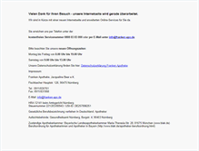 Tablet Screenshot of franken-apo.de